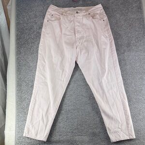 No Excuses Straight Leg Jeans Pink Womens 17 18 Ankle High Rise